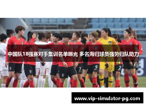 中国队18强赛对手集训名单曝光 多名海归球员强势归队助力 中国队18强赛对手集训名单曝光 多名海归球员强势归队助力